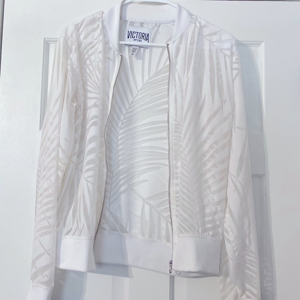 white Victoria Secret Sport zip up